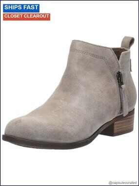 Suede Ankle Booties with Dual Zippers and 1.25-Inch Heel